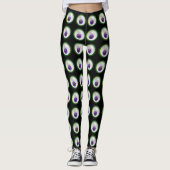 Leggings Oeil pourpre rougeoyant de flottement Halloween de (Devant)