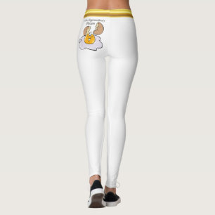 Leggings oeuf au plat de personnage de dessin animé avec l