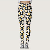 Leggings Oeuf frit Motif Petit-déjeuner Amoureux Fleur de m (Devant)