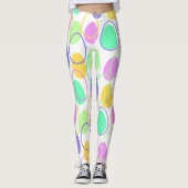 Leggings Oeufs de Pâques et contours (Devant)