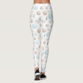 Leggings Oeufs de Pâques Motif Pastel blanc (Dos)