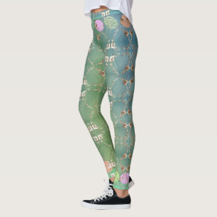 Leggings Oeufs Roses de Pâques Légendes grises