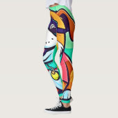 Leggings Oeuvre cool de style dessin (Gauche)