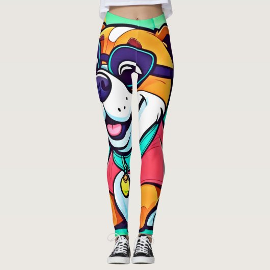 Leggings Oeuvre cool de style dessin (Devant)