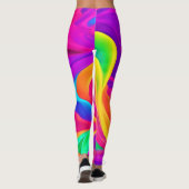 Leggings Œuvre d'art abstrait coloré (Dos)