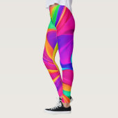 Leggings Œuvre d'art abstrait coloré (Gauche)