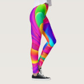 Leggings Œuvre d'art abstrait coloré (Droite)