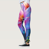 Leggings Oeuvre d'art en fleurs éthérées (Gauche)