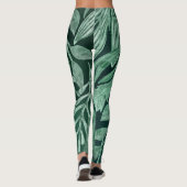 Leggings OEuvre d'art Feuille vert botanique (Dos)