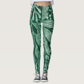Leggings OEuvre d'art Feuille vert botanique (Devant)