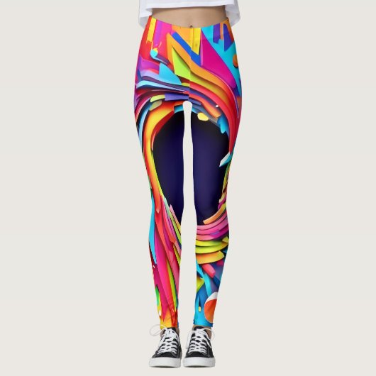 Leggings Œuvre d'art Vortex de Vitalité (Devant)