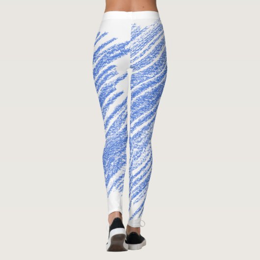 Leggings Oeuvre de style Crayon bleu (Dos)