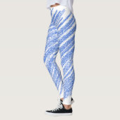 Leggings Oeuvre de style Crayon bleu (Gauche)