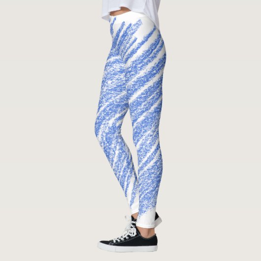 Leggings Oeuvre de style Crayon bleu (Gauche)