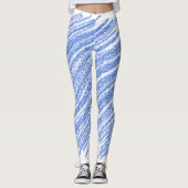 Leggings Oeuvre de style Crayon bleu (Devant)