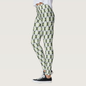 Leggings Ogees verts sur fond noir (Gauche)