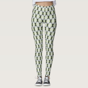 Leggings Ogees verts sur fond noir