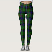 Leggings Ogilvie tartan bleu vert plaid (Devant)