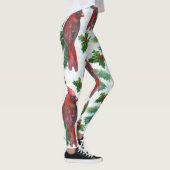 Leggings oiseau Cardinal Rouge aquarelle (Droite)