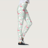 Leggings Oiseau de Flamant rose avec des plumes (Droite)
