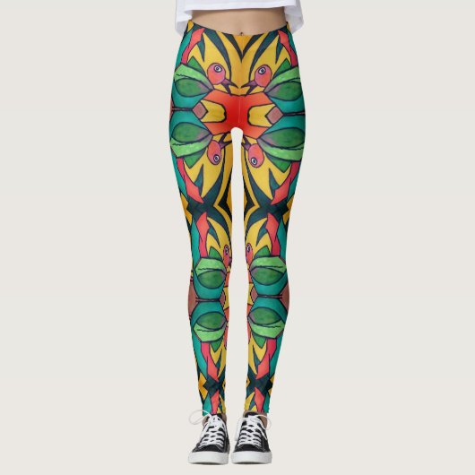 Leggings Oiseau de paradis (Devant)
