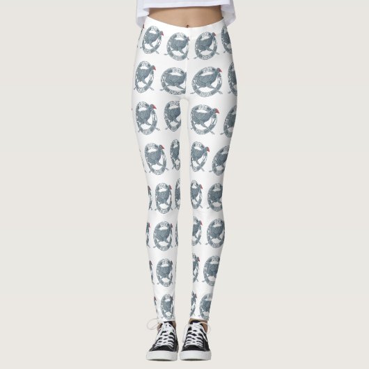 Leggings Oiseau de Pukeko (Devant)