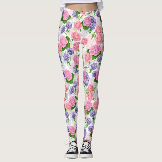 Leggings Oiseau et fleurs (Devant)