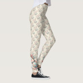 Leggings Oiseau folklorique floral au charme Pastel Boho (Droite)