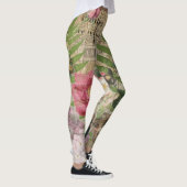 Leggings Oiseau Nid Floral Jardin Fleur Papillon Art (Droite)