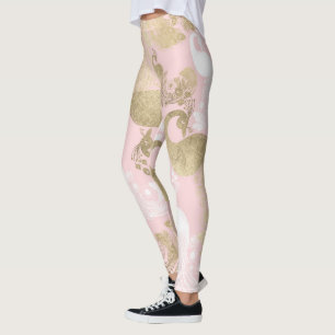 Leggings Oiseau royal rose