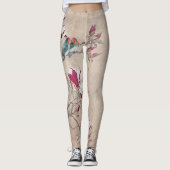 Leggings oiseau sur feuille (Devant)