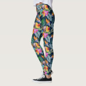 Leggings Oiseau Tropical Du Paradis Et De L'Orchidée (Gauche)