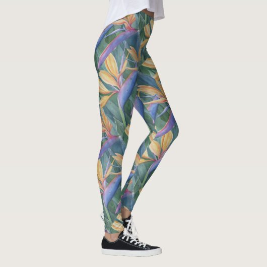 LEGGINGS OISEAU TROPICAL DU PARADIS | LÉGUMES FLORAUX (Droite)