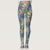 LEGGINGS OISEAU TROPICAL DU PARADIS | LÉGUMES FLORAUX (Devant)