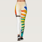 Leggings Oiseau tropical lumineux (Dos)