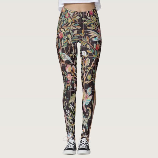 Leggings Oiseaux dans le Jardin des Fleurs, William Morris (Devant)
