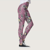 Leggings Oiseaux dans le jardin lilas rose (Droite)