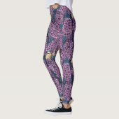 Leggings Oiseaux dans le jardin violet lilas (Gauche)