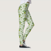 Leggings Oiseaux de cerfs en fleurs de Noël or (Droite)