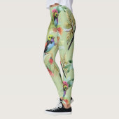 Leggings Oiseaux de fleurs d'été : Motif tropical (Gauche)