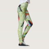 Leggings Oiseaux de fleurs d'été : Motif tropical (Droite)