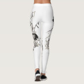Leggings Oiseaux de grue japonais Hameaux sauvages (Dos)