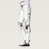 Leggings Oiseaux de grue japonais Hameaux sauvages (Gauche)