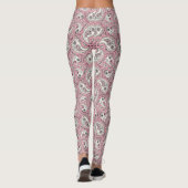 Leggings Oiseaux de marguerite en rose bébé (Dos)