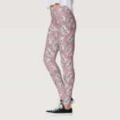 Leggings Oiseaux de marguerite en rose bébé (Gauche)