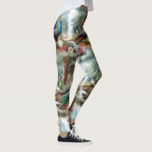 Leggings Oiseaux de paon en forêt (Droite)