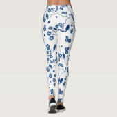 Leggings Oiseaux de Toile contemporains & Flore (Dos)