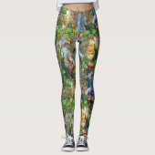 Leggings Oiseaux du paradis Répéter l'impression (Devant)