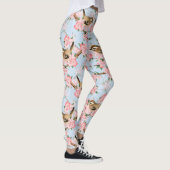 Leggings Oiseaux et fleurs. Motif de Spring (Droite)