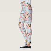 Leggings Oiseaux et fleurs. Motif de Spring (Gauche)